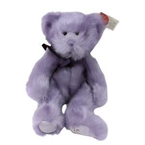 Russ Handmade Plush Bear Loving Reflections Aphrodite Lavender Purple Love Heart